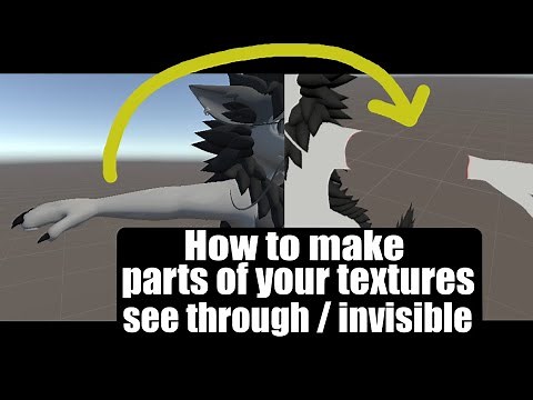 How to make parts of your textures see through / invisible (VRChat / Unity Tutorial 2023)