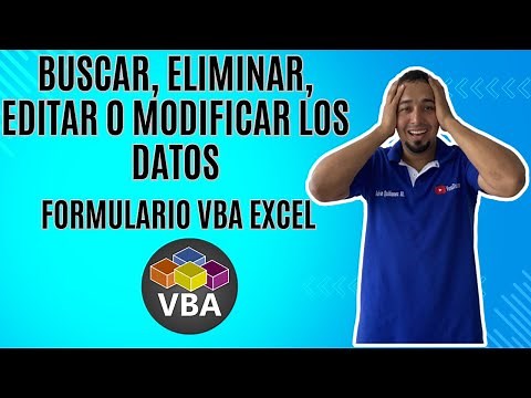 Como Buscar, Eliminar, Editar o Modificar los datos en el Formulario VBA en Excel Cap 52 #vbaexcel