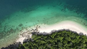 Peaceful beautiful tropical remote Great Barrier Reef island