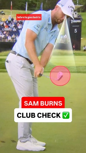Henry Fall | Phoenix Golf Coach on Instagram: "Use a club check like Sam Burns for better ball striking ✅… Here’s another good one from today’s coverage at Oakmont of Kevin Kisner talking through Burns’ takeaway rehearsal. This goes hand-in-hand with our previous post on Burns’ feel of stability through his swing. A simple check with the leading edge more or less matching the spine angle in the backswing can be a good way to simplify the swing and ensure your positions are more on point. #golfti