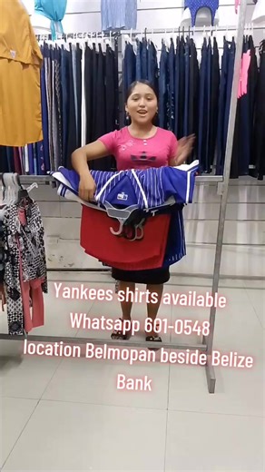 Yankees shirts available location Belmopan beside Belize Bank we offer country wide shipping