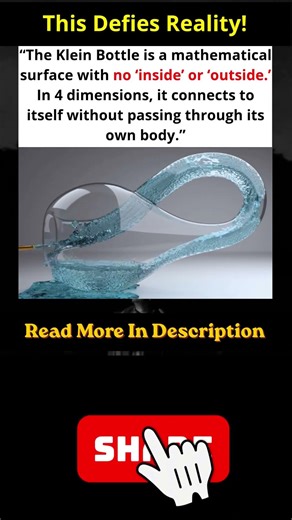 Klein bottle The 4D Object With No Inside or Outside! 🌀🤔