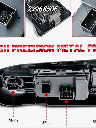 22968506 Electric Window Control Switch For Chevrolet Silverado General Motors 2010-2013
