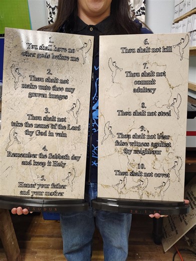 Ten Commandments Tablets - Marble - Etsy