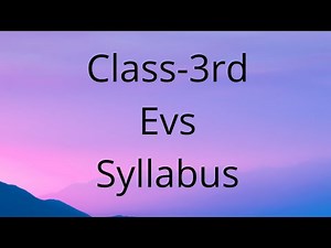 class 3 EVS syllabus| 3rd class evs syllabus | ncert class3 science syllabus