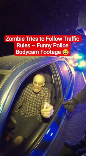 Zombie Tries to Follow Traffic Rules – Funny Police Bodycam Footage 😂