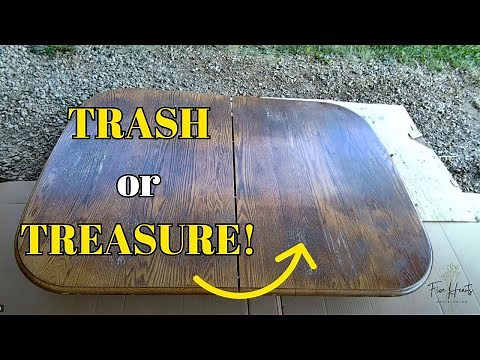 COMPLETELY Destroyed! / Solid Oak Dining Table Transformation