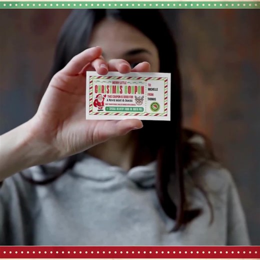 Editable Christmas Coupons Printable Christmas Voucher Custom Coupons Christmas Tickets DIY Coupon Book