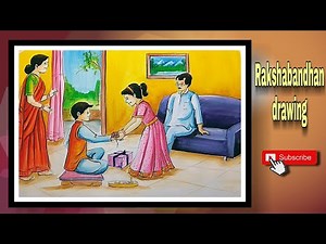 indian festival/Raksha Bandhan drawing/ how to draw Raksha Bandhan drawing/ रक्षाबंधन
