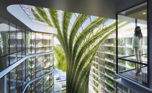 Discover the movie of our next sustainable project soon under construction in Cairo "THE GATE HELIOPOLIS" ! The Gate showcases its green credentials in combining bioclimatic rules such as solar cycle and prevailing wind directions on the one hand, and renewable energy technologies in the form of wind turbines, thermal solar energy, photovoltaic solar energy, geothermal energy and biomass on the other hand. The entire complex is enclosed in a sequence of rectangular volumes arranged around a cent