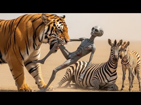 Alien Attack in the Wild — The Tiger That Saved the Zebra”