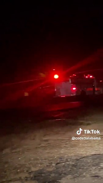 Late Night Structure Fire Response by Fire Department