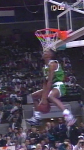 Dee Brown used his "Peek-A-Boo" Dunk to win the 1991 Slam Dunk Contest! 😤 🌟 The 2026 AT&T Slam Dunk contest takes place on NBA All-Star Saturday: 2/14, 5:00pm/et on NBC & Peacock | NBA