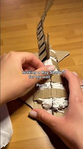 🥹🦈😍 Making a RAY SHARK for my wall 🌊 DIY Cardboard Craft Tutorial #diy #cardboard