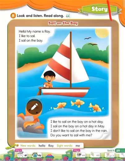 12 reactions | Level 3✨ Long a Story Sail on the bay | English for kids | Facebook