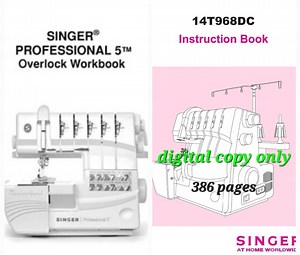 Singer 14T968DC Overlock Serger Manual & Workbook (PDF) - Etsy Canada