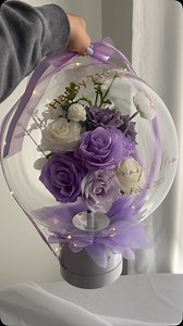 Happy 21st Anniversary Sonny & Mimi 💜 . . #balloonpot #flowerballoon #gtaballoon #purpleflowers #customballoons #torontoballoons #balloonacademy #anniversaryballoons #balloontutorial | Balloon Art Decoration