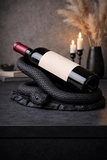 3D Printable Wine Bottle Stand | Snake Wine Holder STL (digital Download) - Etsy