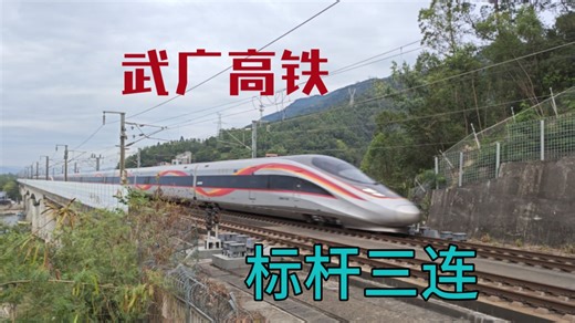 武广高铁标杆三连跨，G679带领G79、G6089达速通过