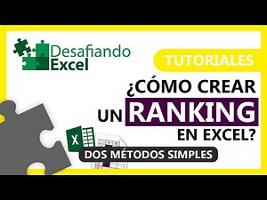 ¿Cómo crear un RANKING en Excel? | Tutoriales de Excel #36