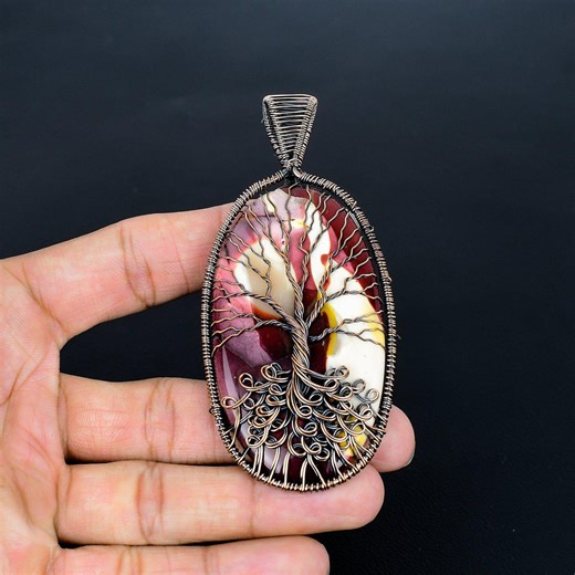 Natural Mookaite Tree of Life Pendant Copper Wire Wrapped Pendant Oxidized Copper Mookaite Pendant Copper Pendant Necklaces Gift for Love - Etsy UK