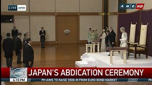 LOOK: Japanese Emperor Akihito's abdication ceremony is now underway. He is the first Japanese monarch to take the throne under a post-war constitution that defines the emperor as a symbol of the people without political power. Learn more here: https://news.abs-cbn.com/overseas/04/30/19/japanese-emperor-akihito-abdicating-after-three-decades-on-throne | ABS-CBN News
