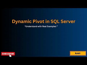 Dynamic Pivot in SQL Server: Step-by-Step Guide with Examples l Great for SQL Interview Prep #sql
