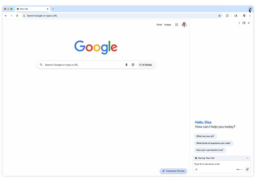 Gemini dans Google Chrome ajoute un agent IA pour l'automatisation des tâches