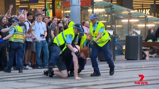 Pro-Palestine activists have clashed with police in violent showdowns across Australia’s two biggest cities, as protesters rally against a visit from the Israeli president. | 7NEWS Melbourne