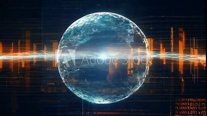 Footage depicting planet earth surrounded by numbers. Perfect for various intros on finance, news, networking, economics Stock Video