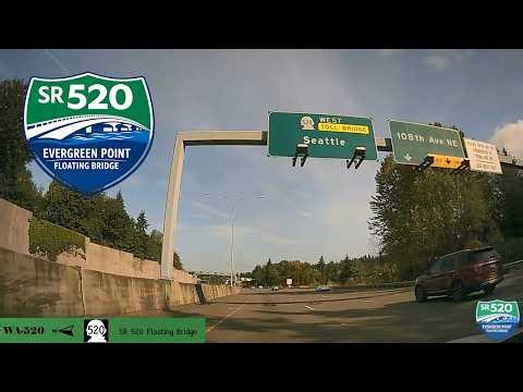 Driving Across the SR 520 Floating Bridge | Seattle Washington