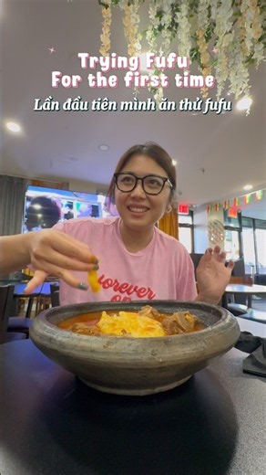 Took a 3-hour train ride to try Fufu for the first time 😅 It’s actually goat stew*
