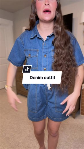 I got the dark blue color and now I want to go back for the light blue 😍👏🏽 #matchingset #denimset #springoutfit #comfyoutfit #denim