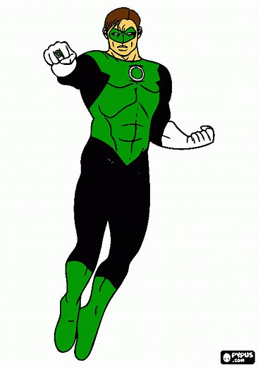 linterna verde- para colorear, linterna verde- para imprimir