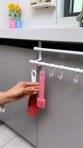 Smart Cabinet Door Organizer | Double Rod Kitchen Storage Hack