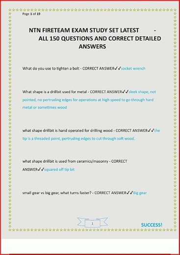 Ntn Fireteam Exam Actual Exam Questions And Correct Detailed video