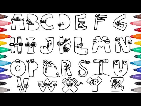 Alphabet Lore Coloring Pages - Coloring All Letters