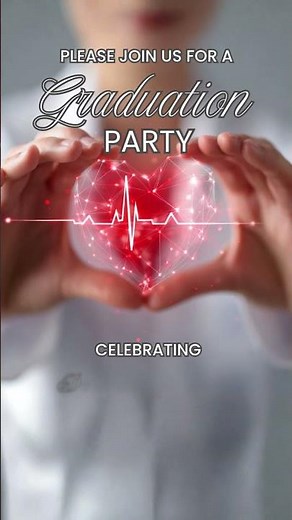 Animated Medical School Graduation Invitation | Elegant Canva Template