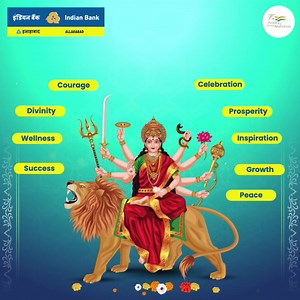 10K views · 1.7K reactions | Let’s celebrate these nine days of the festive season with blessings of Goddess Durga. Indian Bank wishes you, a Happy Navratri. #IndianBank #AmritMahotsav #DFSIndiaCelebratesAmritMahotsav Ministry of Finance, Government of India | Indian Bank | Facebook