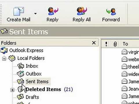 Bring back your folder list in outlook express