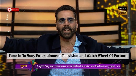 Guess along with the contestants! Dekhiye Wheel Of Fortune, Mon-Fri raat 9 baje sirf #SonyEntertainmentTelevision aur Sony LIV par. Akshay Kumar Sony LIV #WheelOfFortune #SonyTv #SonyLIV | Sony Entertainment Television