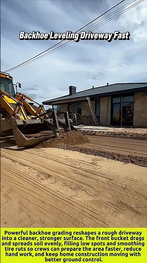 Backhoe Leveling Driveway Fast