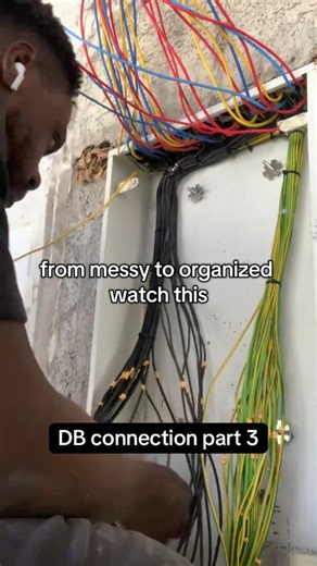 Arranging wires before DB connection ⚡ (Clean installation)