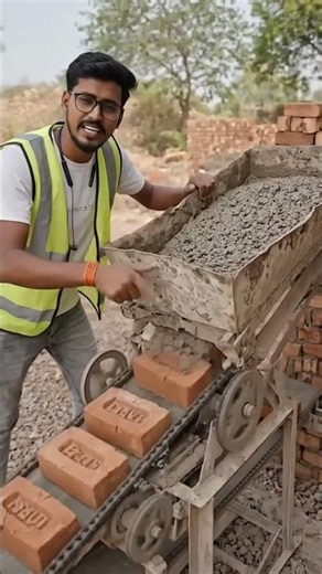 🚀 AI Brick Making Machine 🤯 | Future Construction Technology #Shorts
