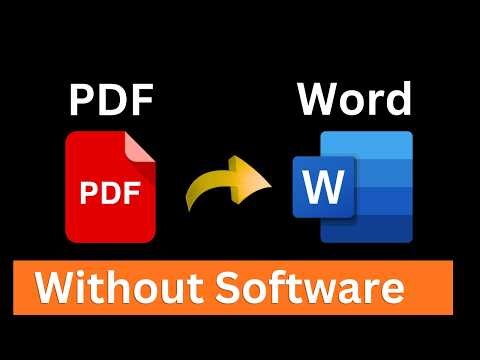 How to Convert PDF to Word Without Software Easy Method