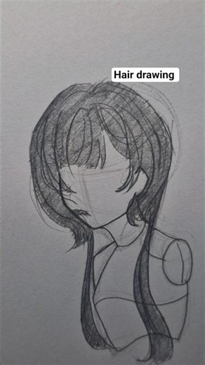 I think this is the easiest way to draw hairs like a pro #drawing