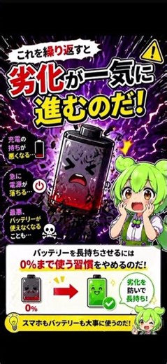 知ってた？正しいスマートフォンの充電方法 #スマートフォン #ずんだもん #ずんだもんと学ぶ