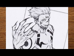 How to draw Ryomen Sukuna from Jujutsu Kaisen | Ryomen Sukuna drawing step by step | Tutorial