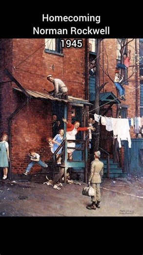 The Homecoming, Norman Rockwell, 1945 #history#shorts#art#arthistory#painting#facts