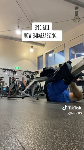 Dont know how no one heard the giant thud when I fell #epicfail #blooper #rower #ohnonononoo #fitness #exercise #weightloss #runtok #gym #gymtok #fyp
